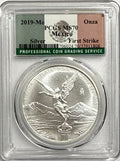 2019-Mo Mexico Silver Libertad 1 Onza PCGS FS MS70 Flag Top Label