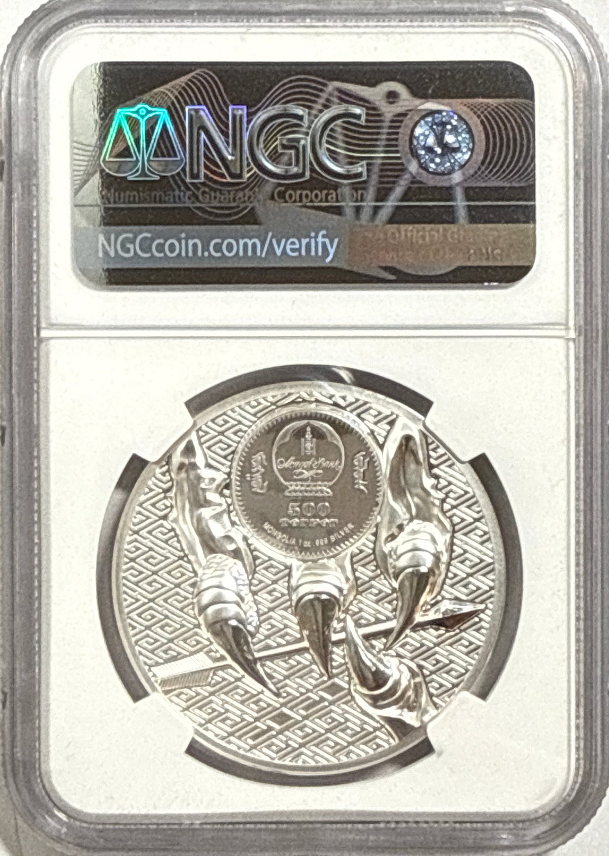 2020 Mongolia Silver Majestic Eagle S500T NGC Ultra High Relief FDI PF70 UCAM