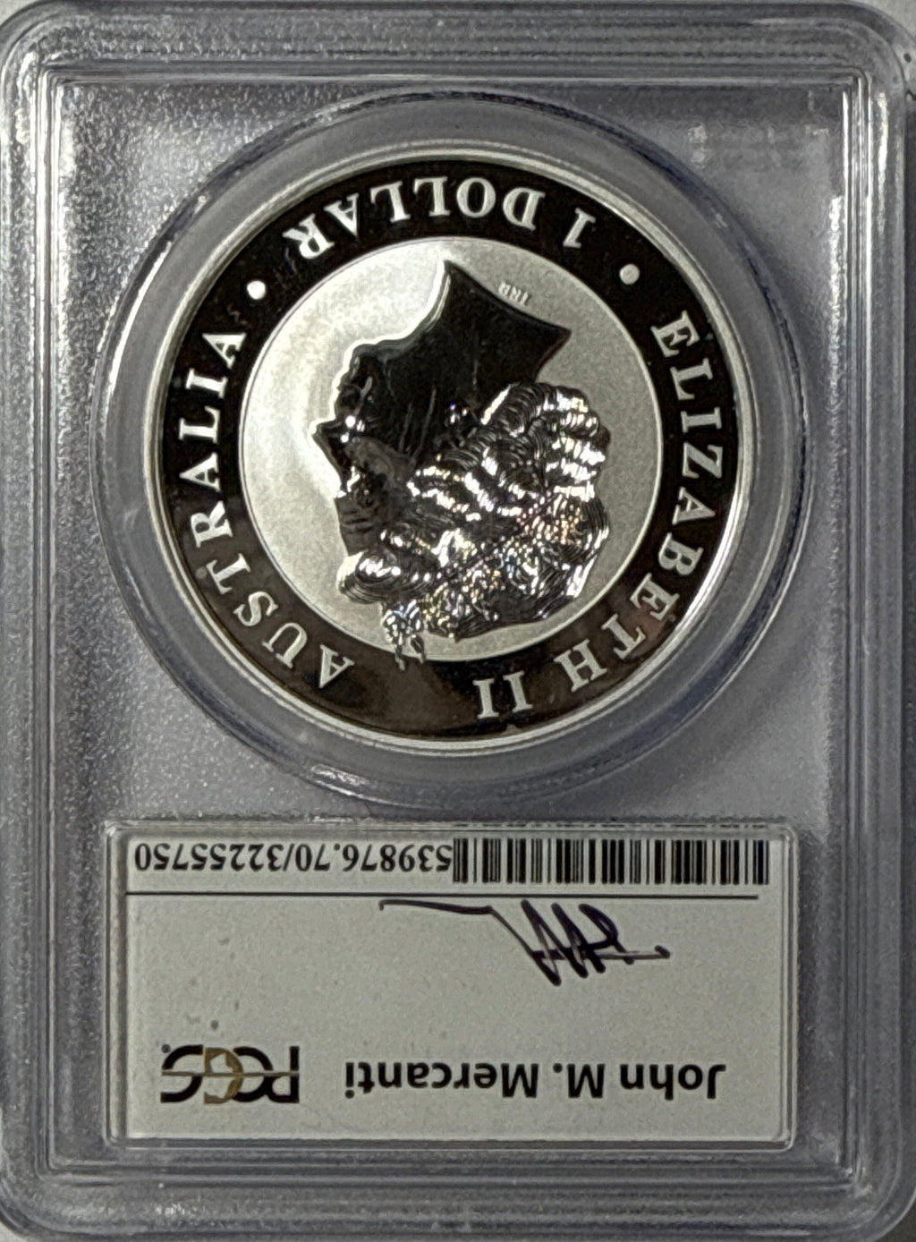 2015-P Australia $1 Silver Wedge-Tail Eagle PCGS MS70 Mercanti
