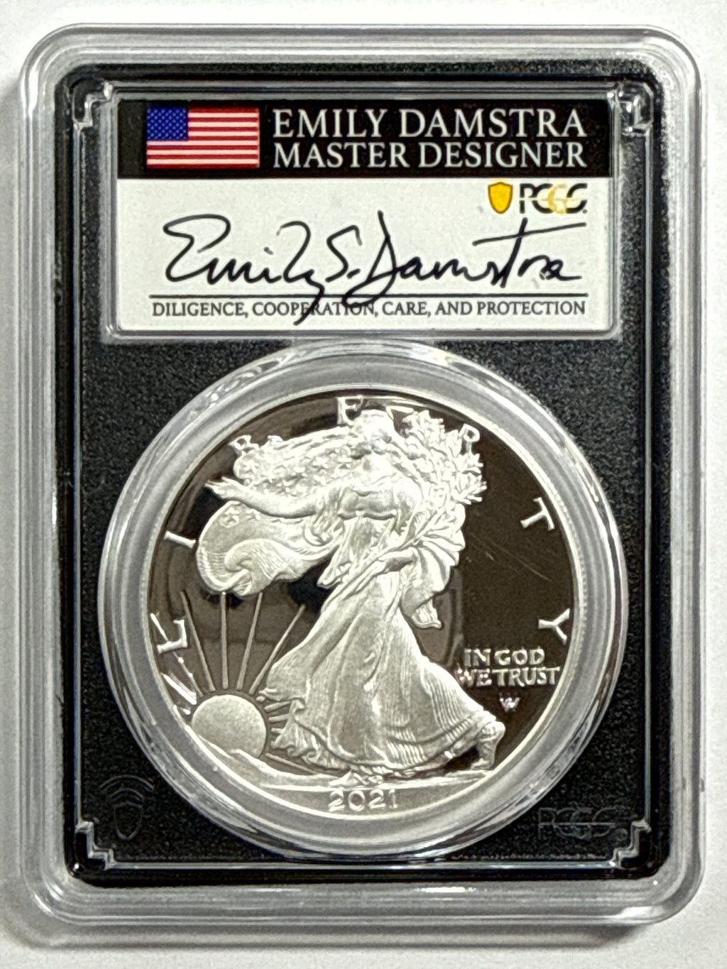 2021-S American Silver Eagle T-2 NGC/PCGS 3-Coin Box Set FDOI PF70 UCAM/PR70 DCAM FL Mercanti/Gaudioso/Damstra