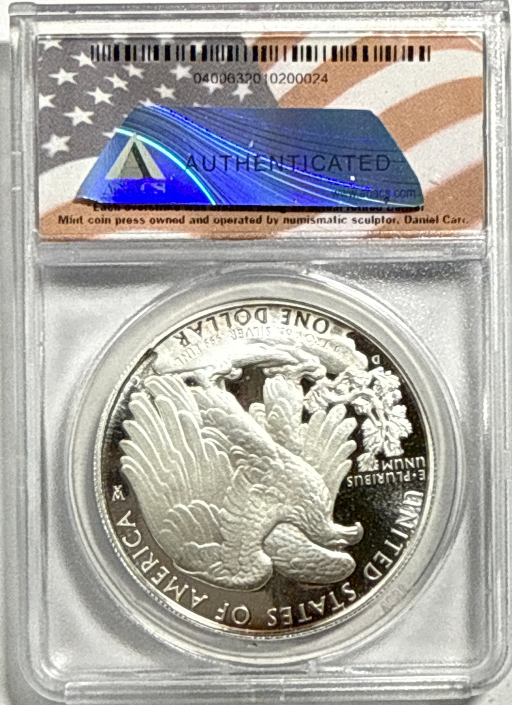 2009 American Silver Eagle ANACS $1 Silver Walking Liberty Half Dollar Reverse PR69 DCAM Proof Overstrike 1oz 2-Coin Box Set