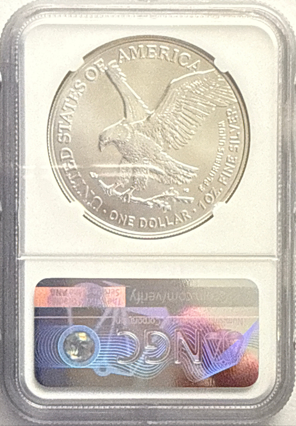 2021 American Silver Eagle $1 Eagle Landing T-2 NGC FDI MS70 Michael Gaudioso Hand-Signed.