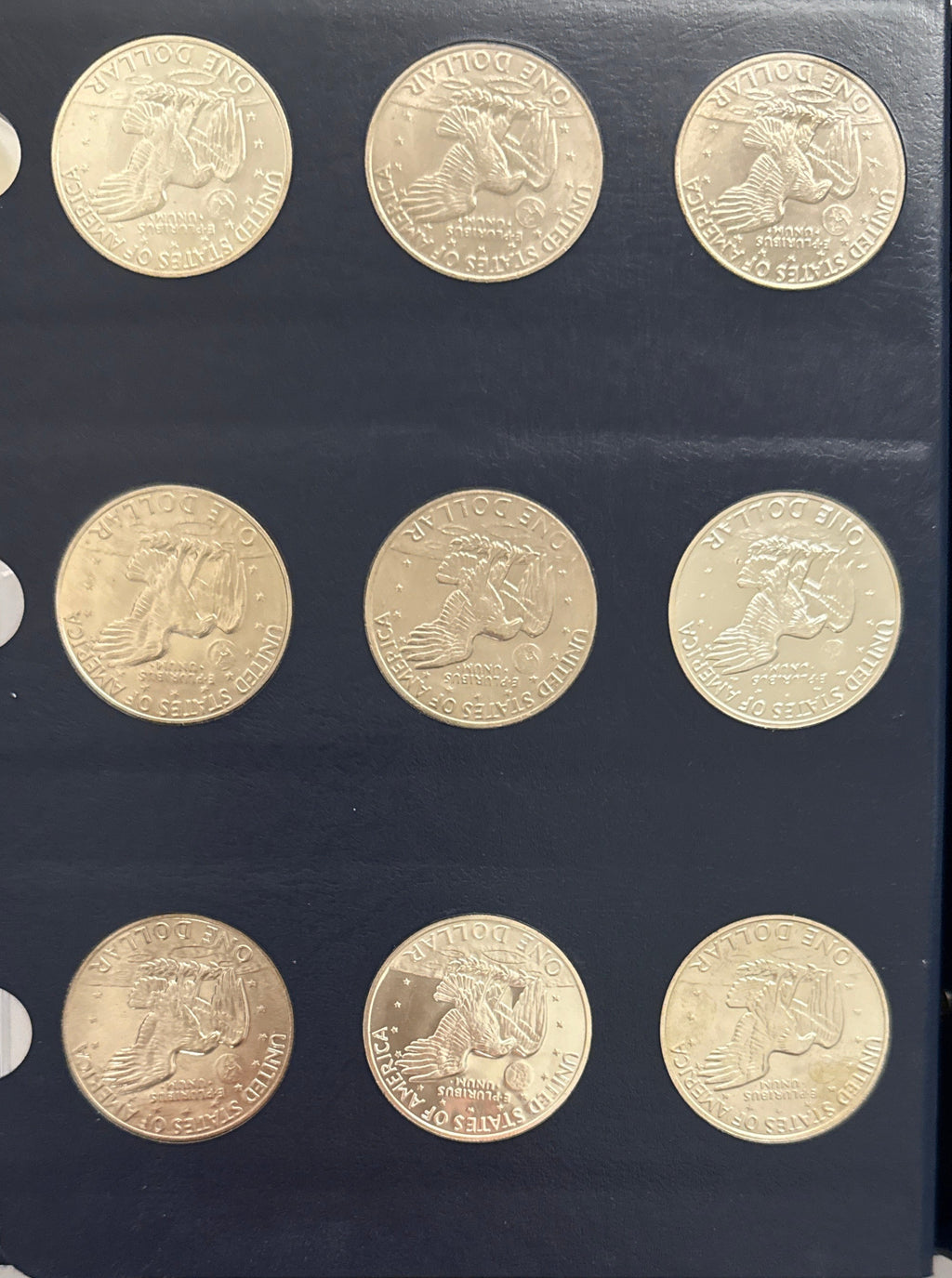 1971-1978-D,P,S American Eisenhower Silver and Silver Clad Dollars Complete 32-Coin Set in a Whittman Album 10 Coins 40% Silver