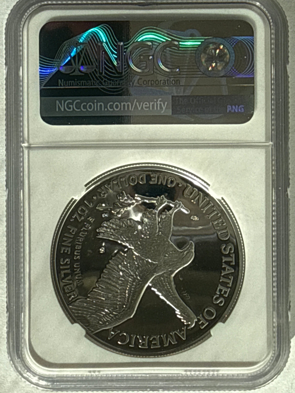 2021-S SAmerican Silver Eagle NGC PF70 UCAM FDOI Eagle Landing T-2 M. Gaudioso
