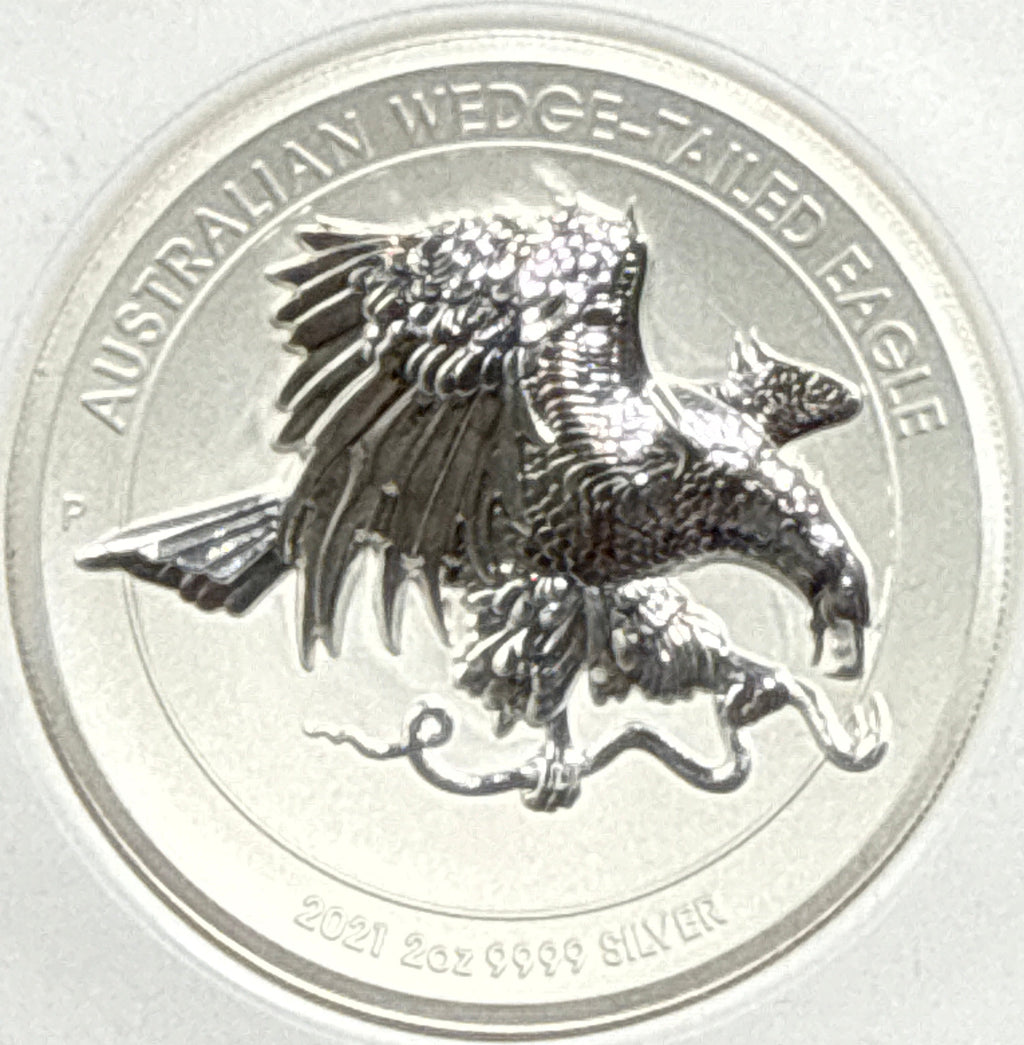 2021P Australia $2 .999 Silver Wedge-Tailed Eagle NGC  Ultra High Relief FDI REV PF70 Mercanti