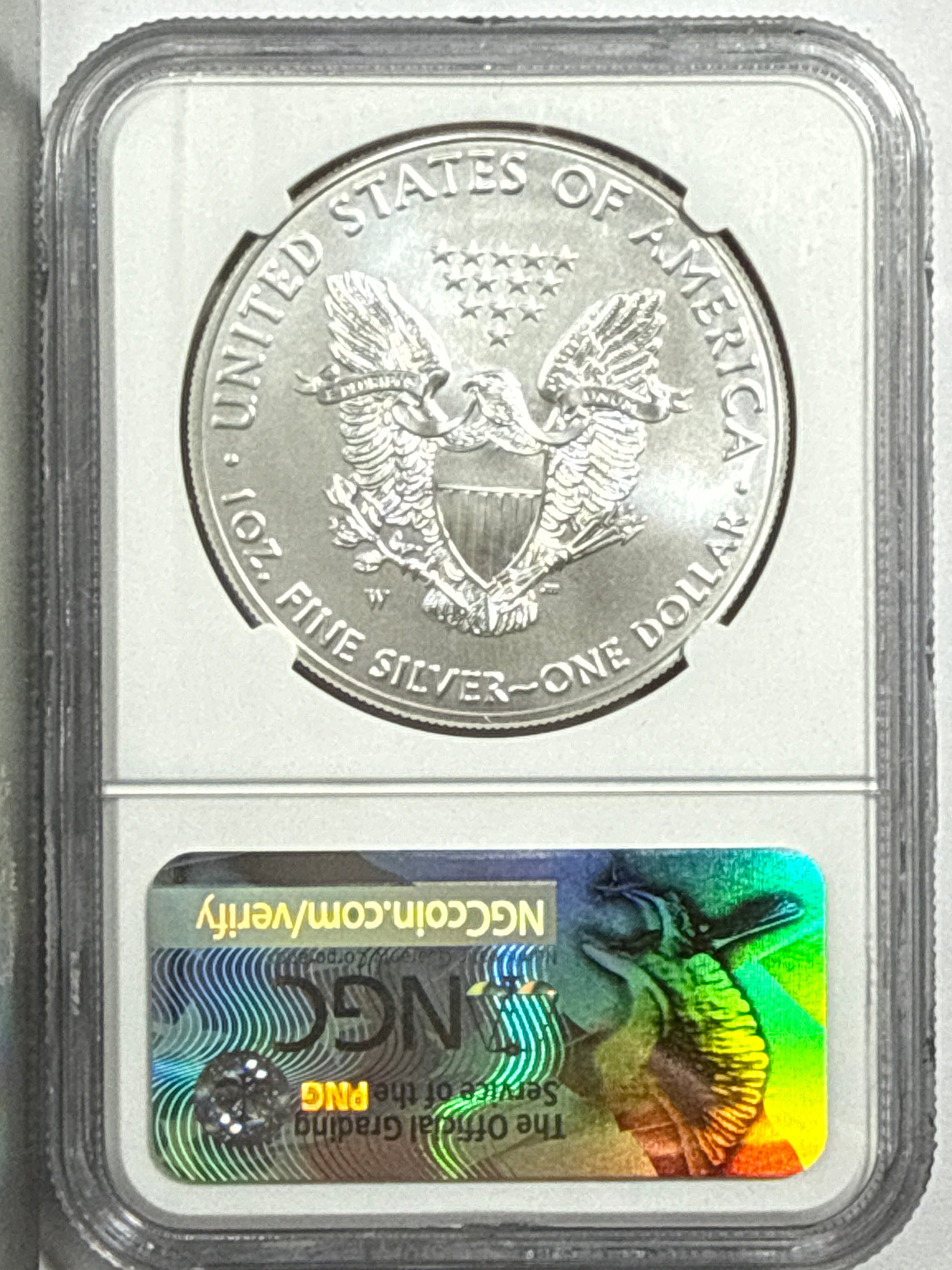 2017-W Burnished American Silver Eagle NGC MS70 FDOI Blue Label