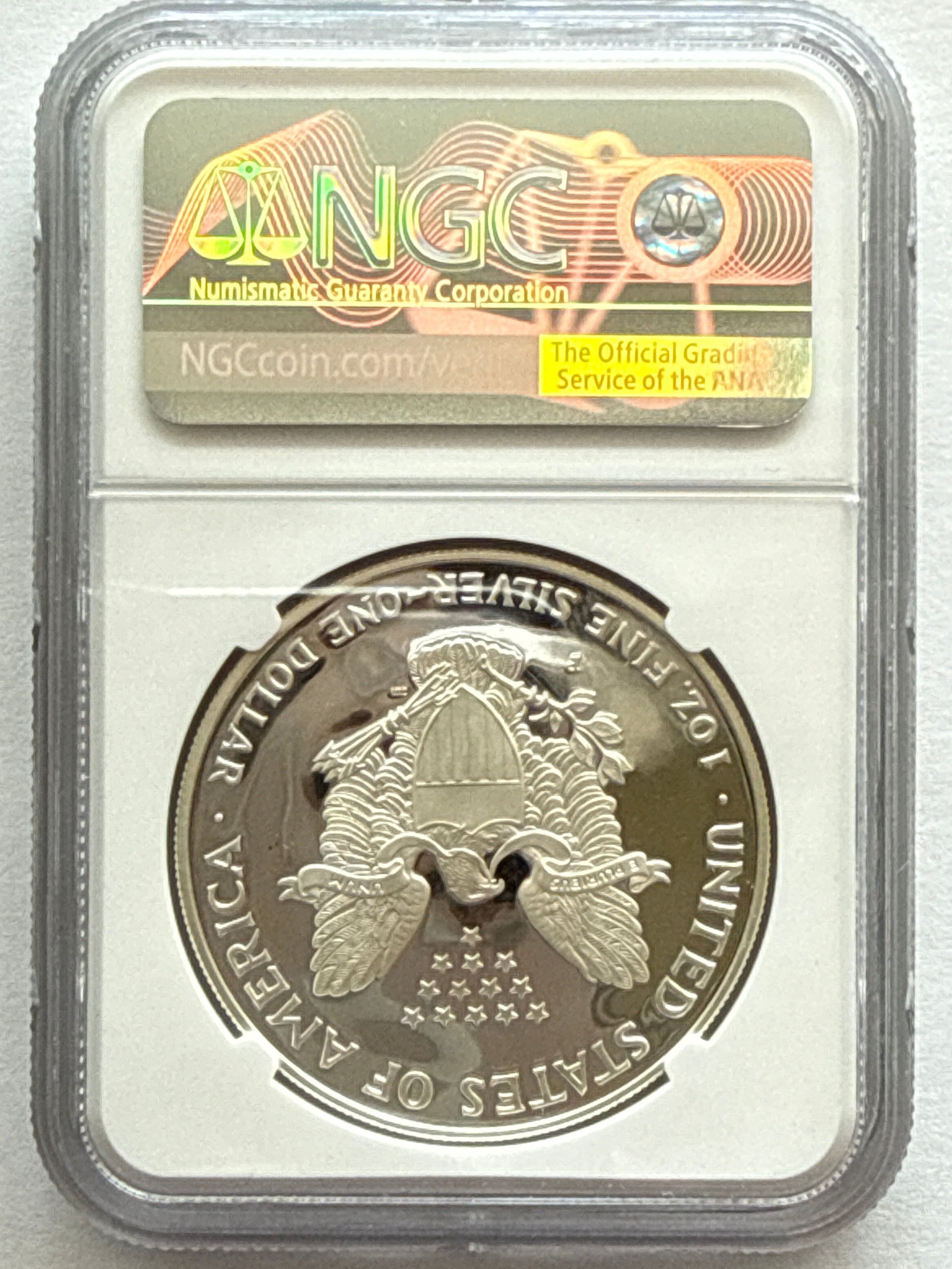 1995-P American Silver Eagle NGC 1 oz PF70 UCAM  J. M. Mercanti hand signed pop #1 Art Label