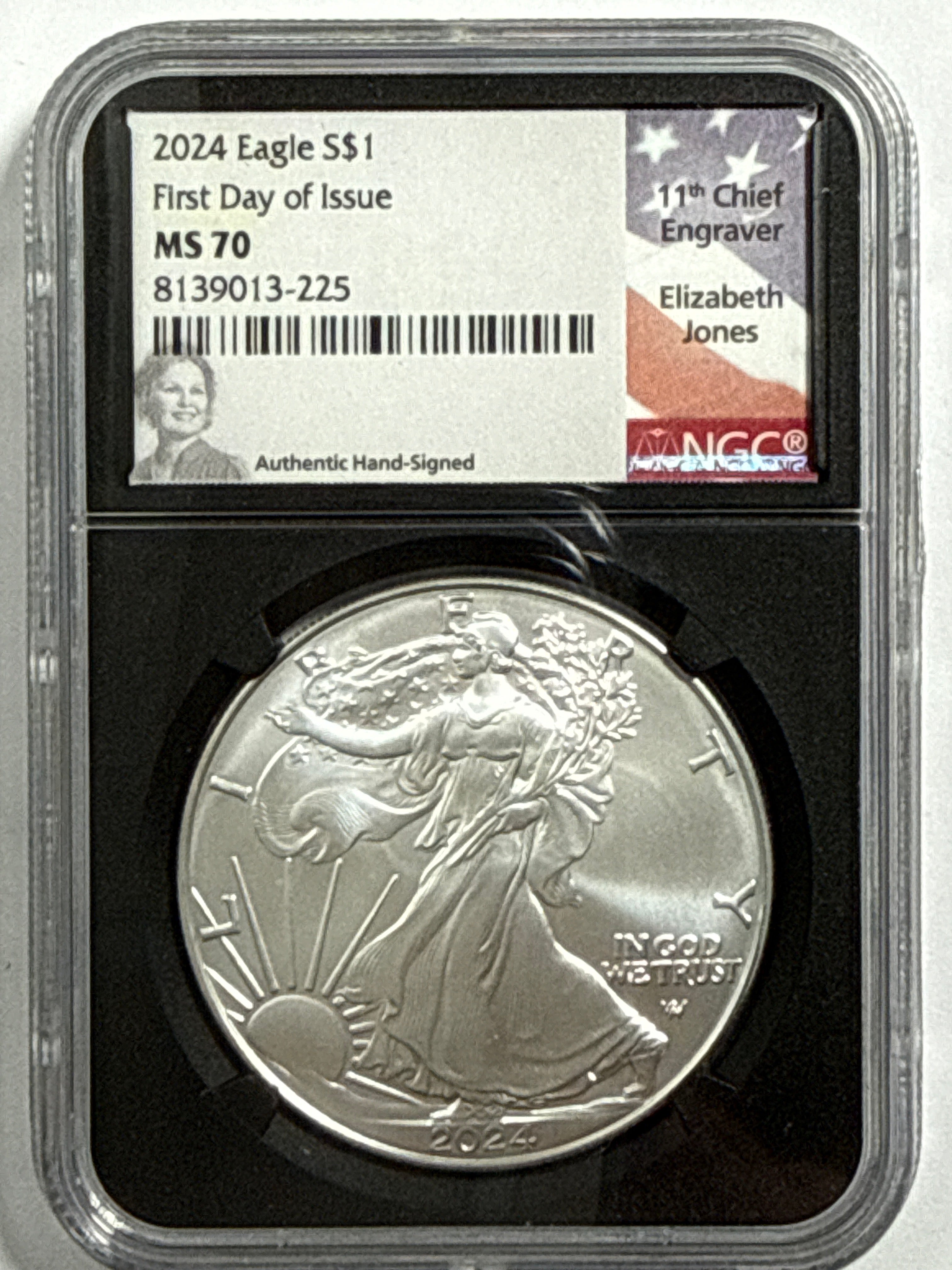 2024 American Silver Eagle 5-Coin Set NGC FDOI MS70 Mercanti/Ryder/Jones/Gaudioso/Damstra