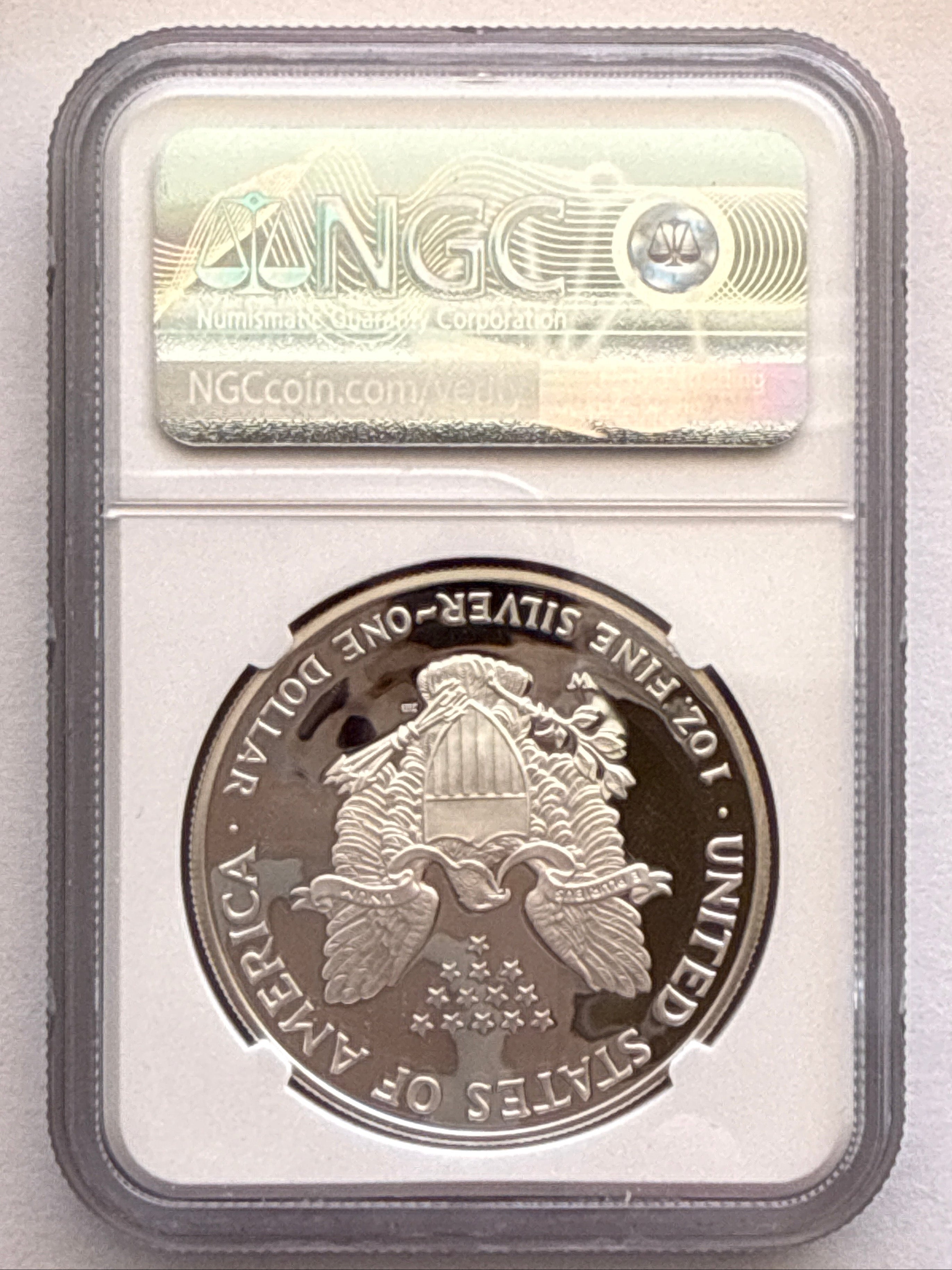 2006-W American Silver Eagle NGC 1 oz PF70 UCAM  J. M. Mercanti hand signed pop #20 Art Label