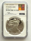 1997-P American Silver Eagle NCG 1 oz PF70 UCAM  J. M. Mercanti hand signed pop #11 Art Label