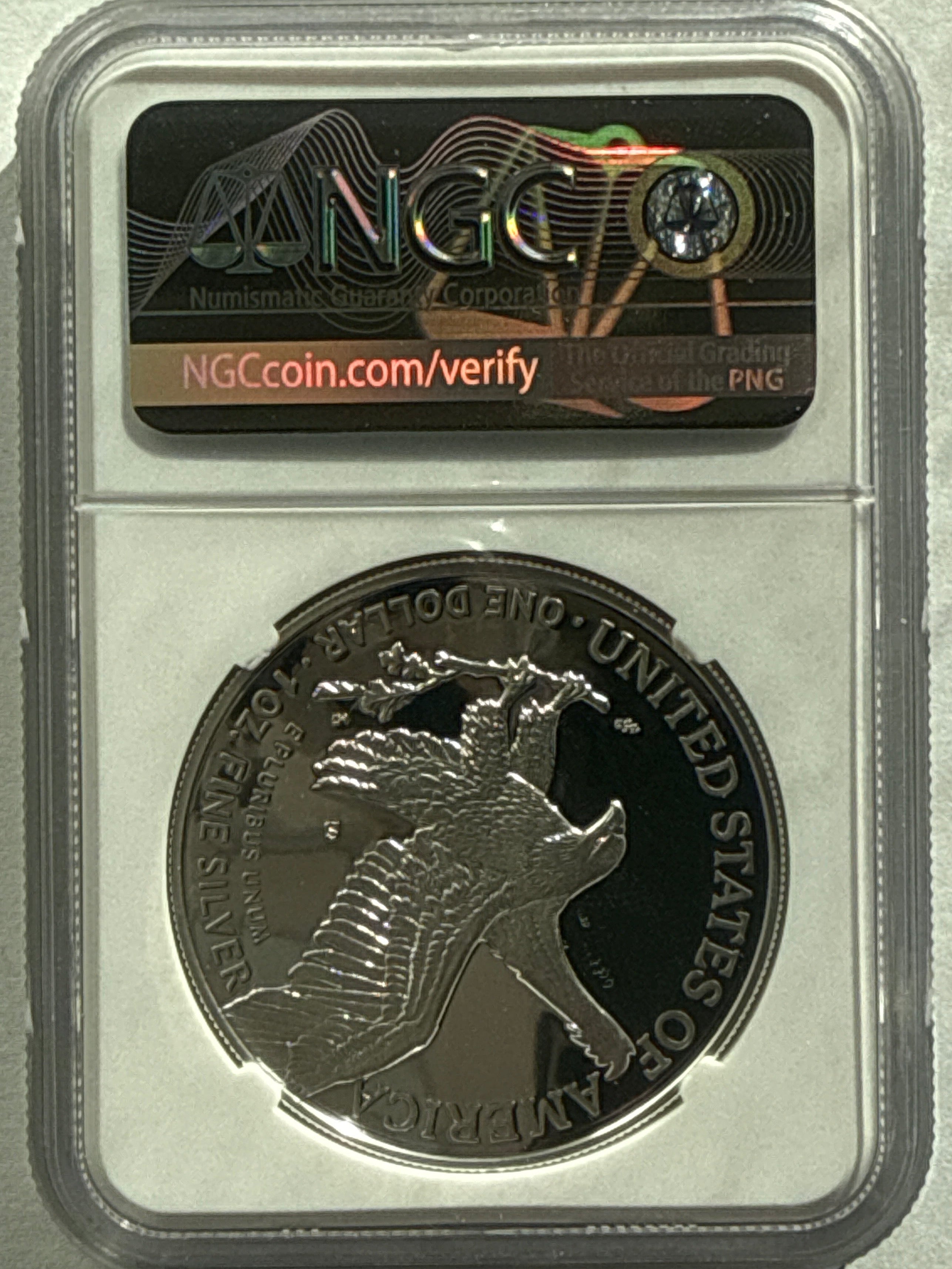 2021-S SAmerican Silver Eagle NGC PF70 UCAM FDOI Eagle Landing T-2 M. Gaudioso