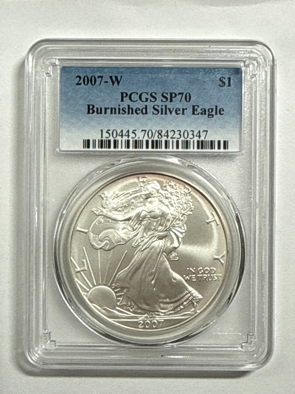 2007-W Burnished American Silver Eagle PCGS SP70 FS