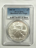 2007-W Burnished American Silver Eagle PCGS SP70 FS
