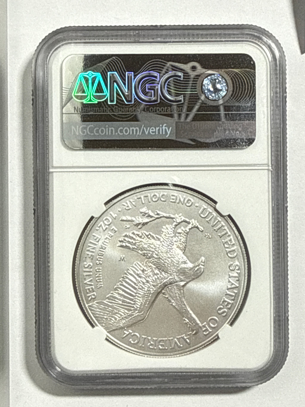 2022-W Burnished American Silver Eagle NGC MS70 Advance Release  Thomas Uram Hand Signed