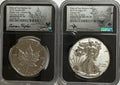 2019 Pride of Two Nations Set Canada $5 Maple Leaf -Canada 2 Coin Box Set with CoA NGC FDI Modified PF70 Susan Taylor. 2019-W Pride of Two Nations American Silver Eagle $1  Canada Set FDI Enhanced Rev PF70 John Mercanti.