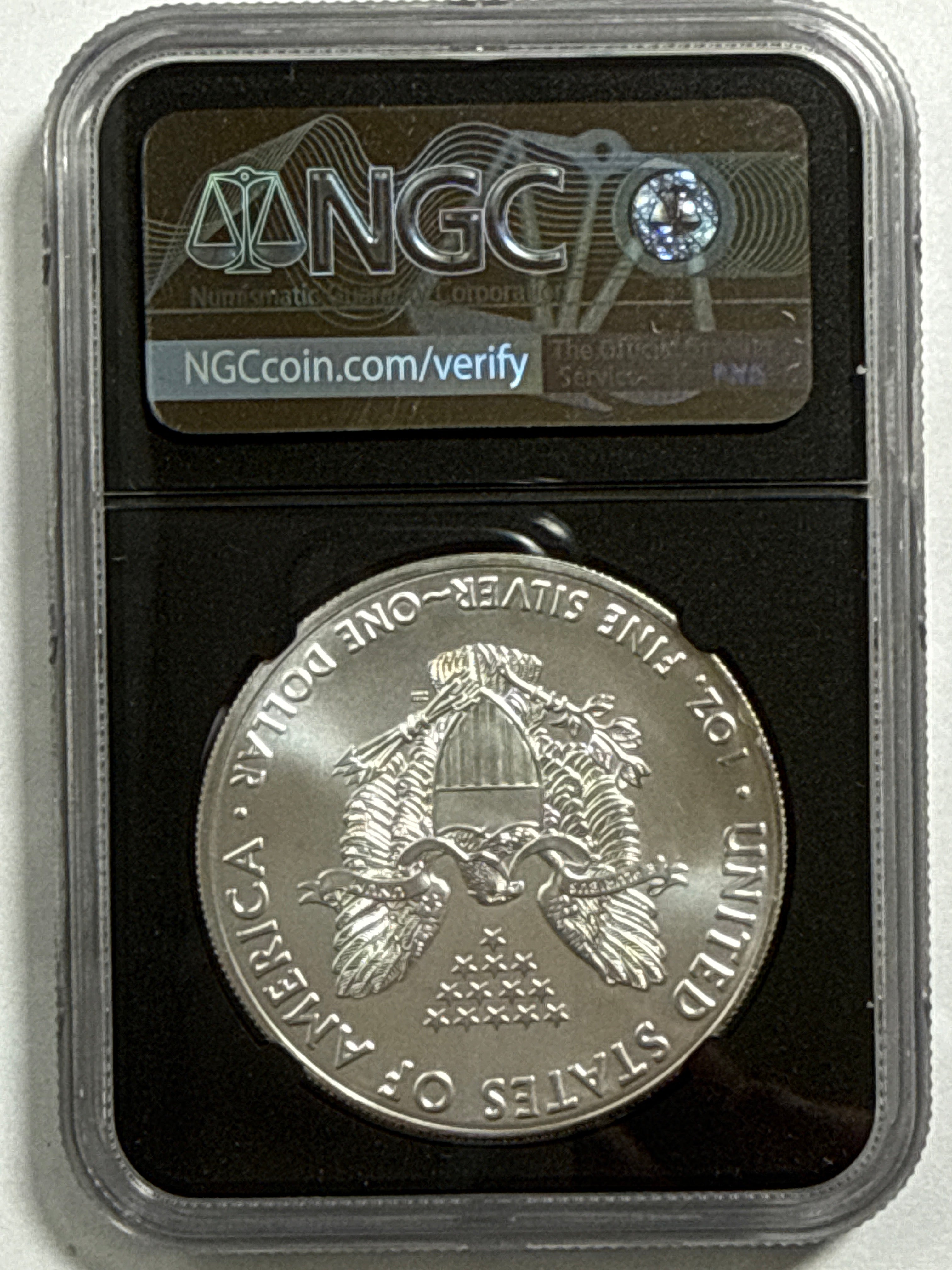 2021 American Silver Heraldic Eagle 2 Peice Set T-1 Last Day of Production MS70 Mercanti/Ryder Hand Signed