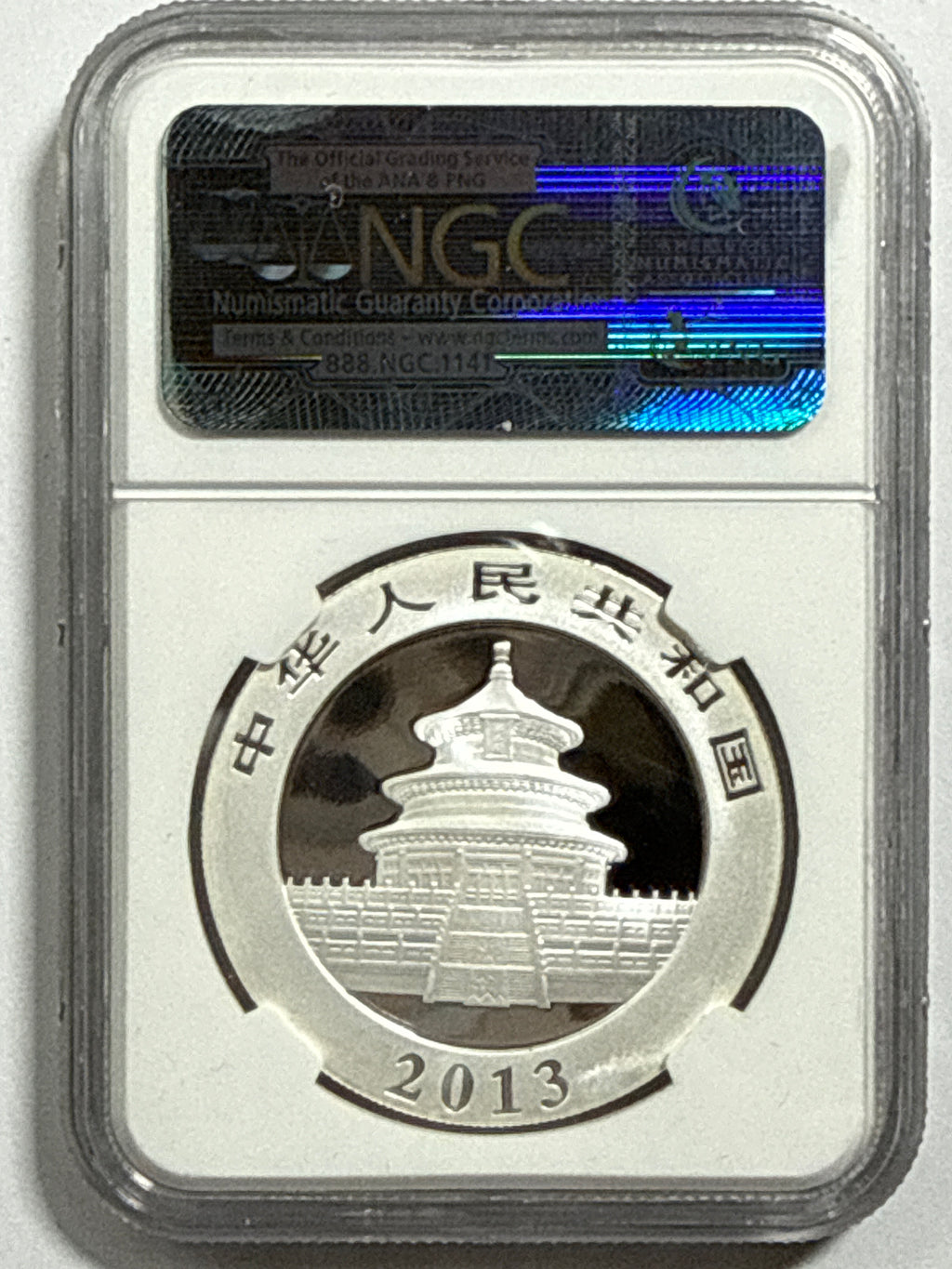 2013 China Silver Panda 10 Yuan NGC First Release MS70