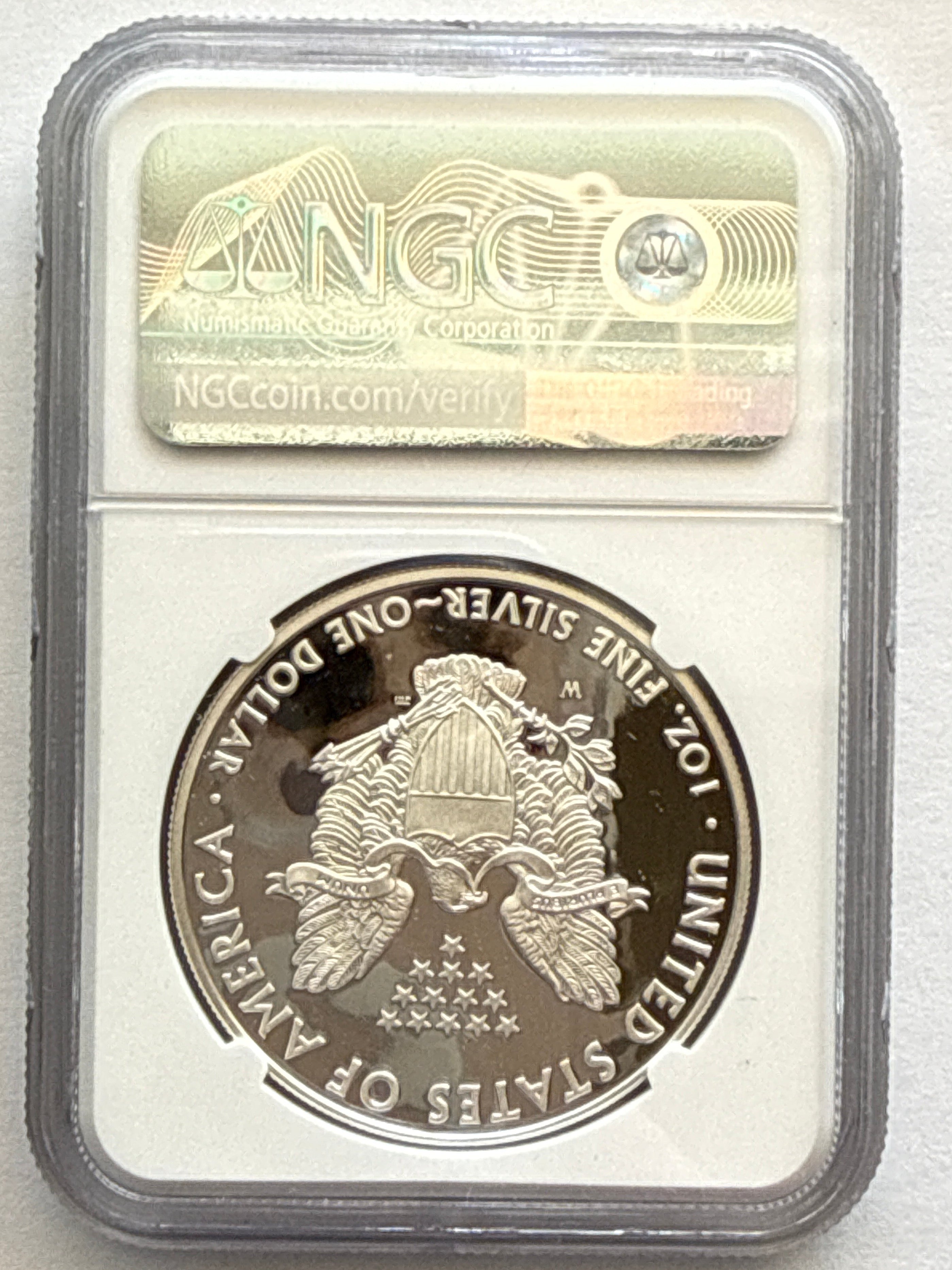 2011-W American Silver Eagle NGC 1 oz PF70 UCAM  J. M. Mercanti hand signed pop #21 Art Label
