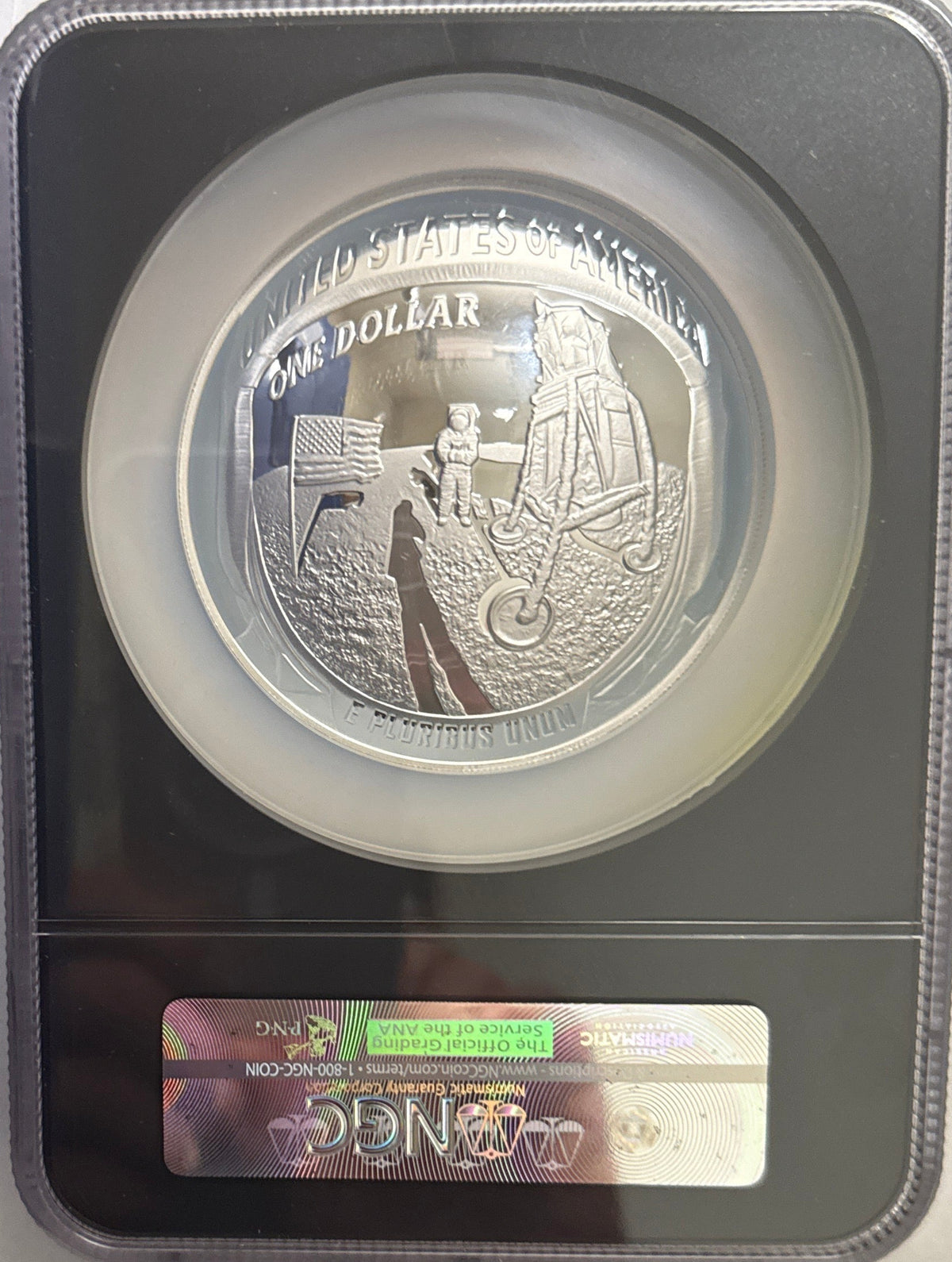 Vintage Vault: 2019 P APOLLO 11 5 OZ .999 Silver $1 NGC 50th Anniversary First 5 oz Commemorative FDI PF70 UCAM Charlie Duke Hand-Signed.