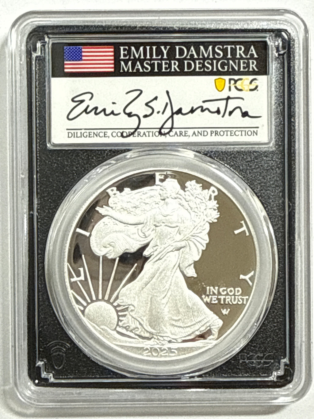2025-W American Silver Eagle 6 Piece Set NGC PF70 UCAM FDOI FL Mercanti/Gaudioso/Ryder/Frost/Damstra/Trump