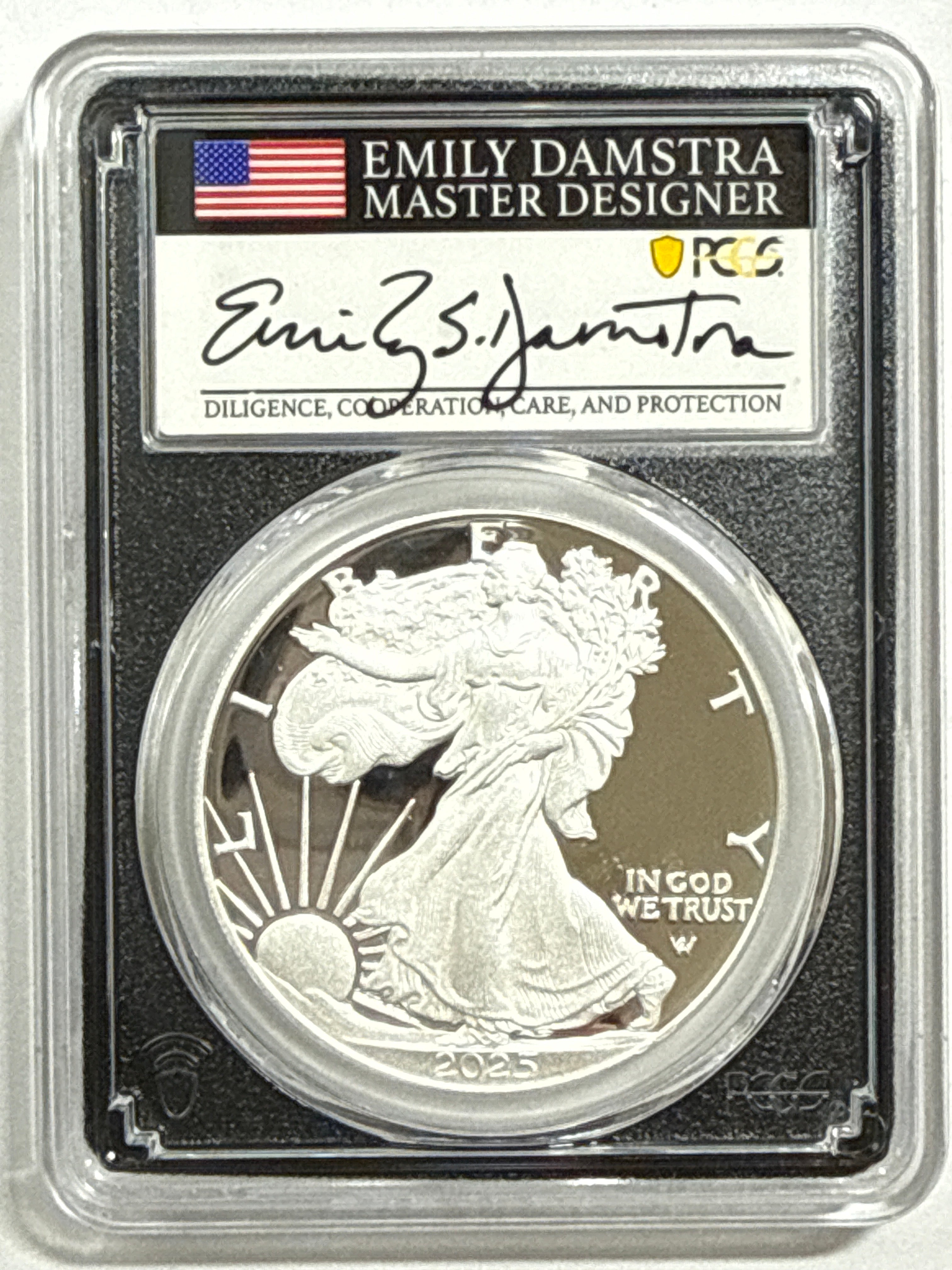 2025-W American Silver Eagle 6 Piece Set NGC PF70 UCAM FDOI FL Mercanti/Gaudioso/Ryder/Frost/Damstra/Trump