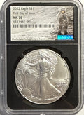 2022 Ameican Silver Eagle $1 NGC FDI MS70 Astronaut Label Black Core