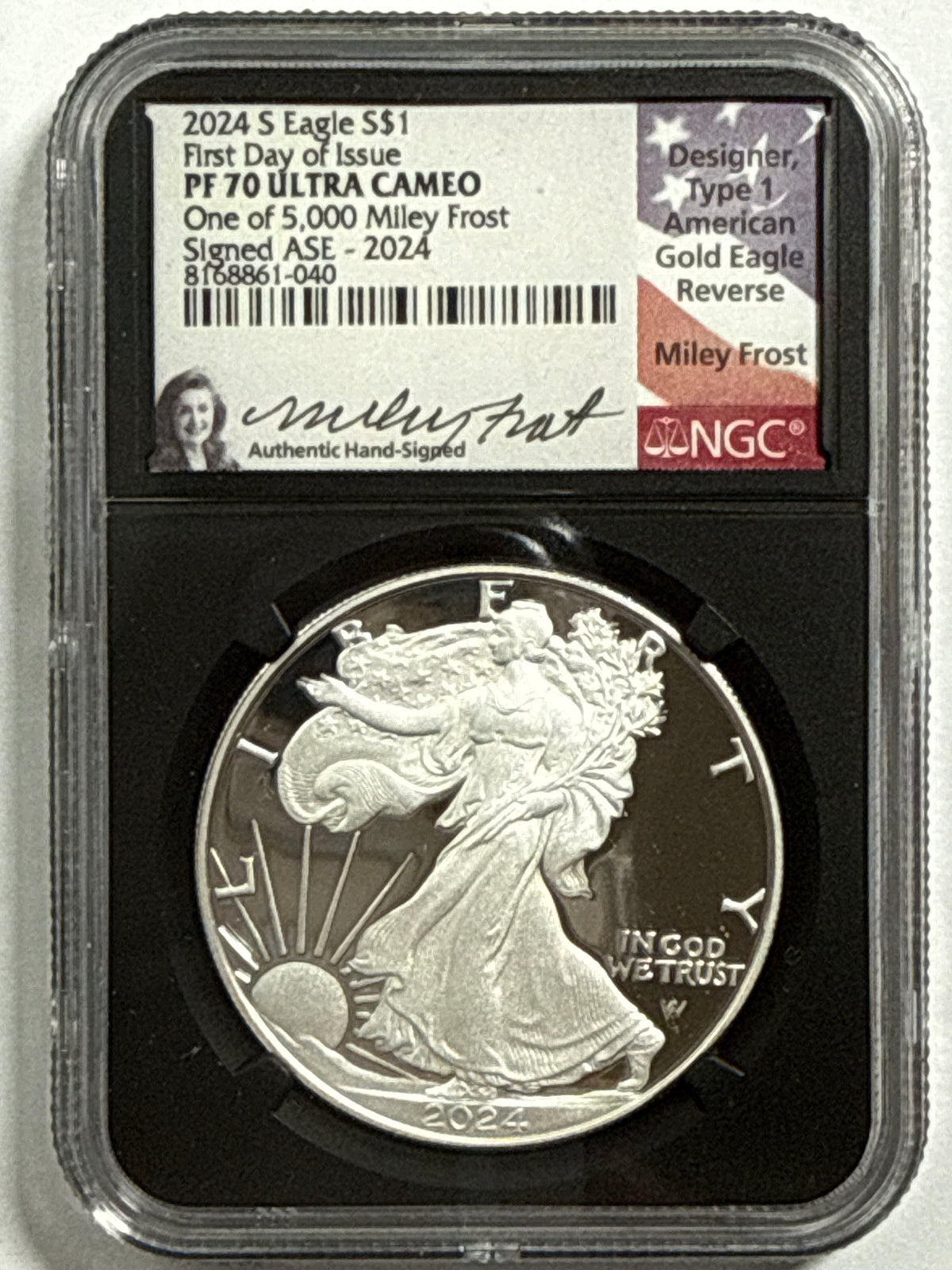 2024-S American Silver Eagle 5 Coin Set NGC FDOI PF70 UCAM/PR70 DCAM Gaudioso/Mercanti/Ryder/Frost/Damstra