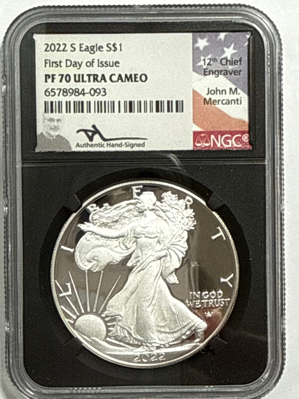 2022-S American Silver Eagle 5-Coin Box Set NGC/PCGS FDOI PF70 UCAM/PR70 DCAM Mercant/Gaudioso/Jones/Ryder/Damstra