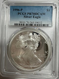 1996-P American Silver Eagle PR70 DCAM PCGS