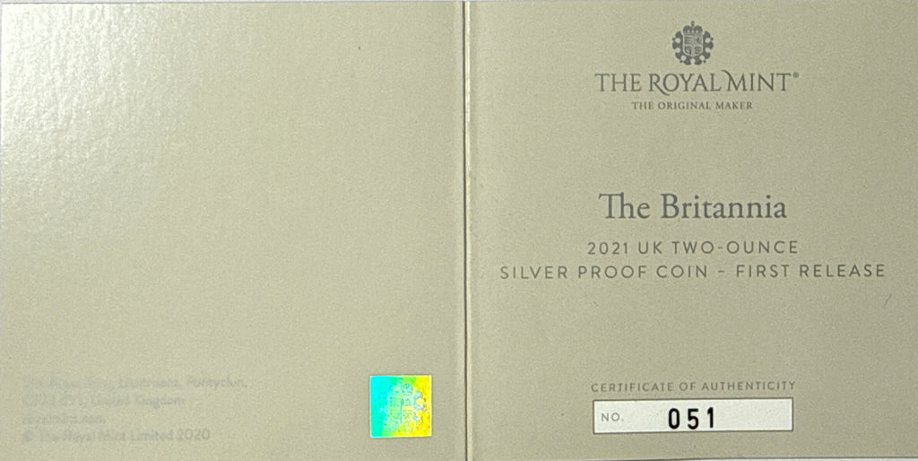 2021 2oz G. Britain £5 Britannia Lion NGC FDI PF70 UCAM