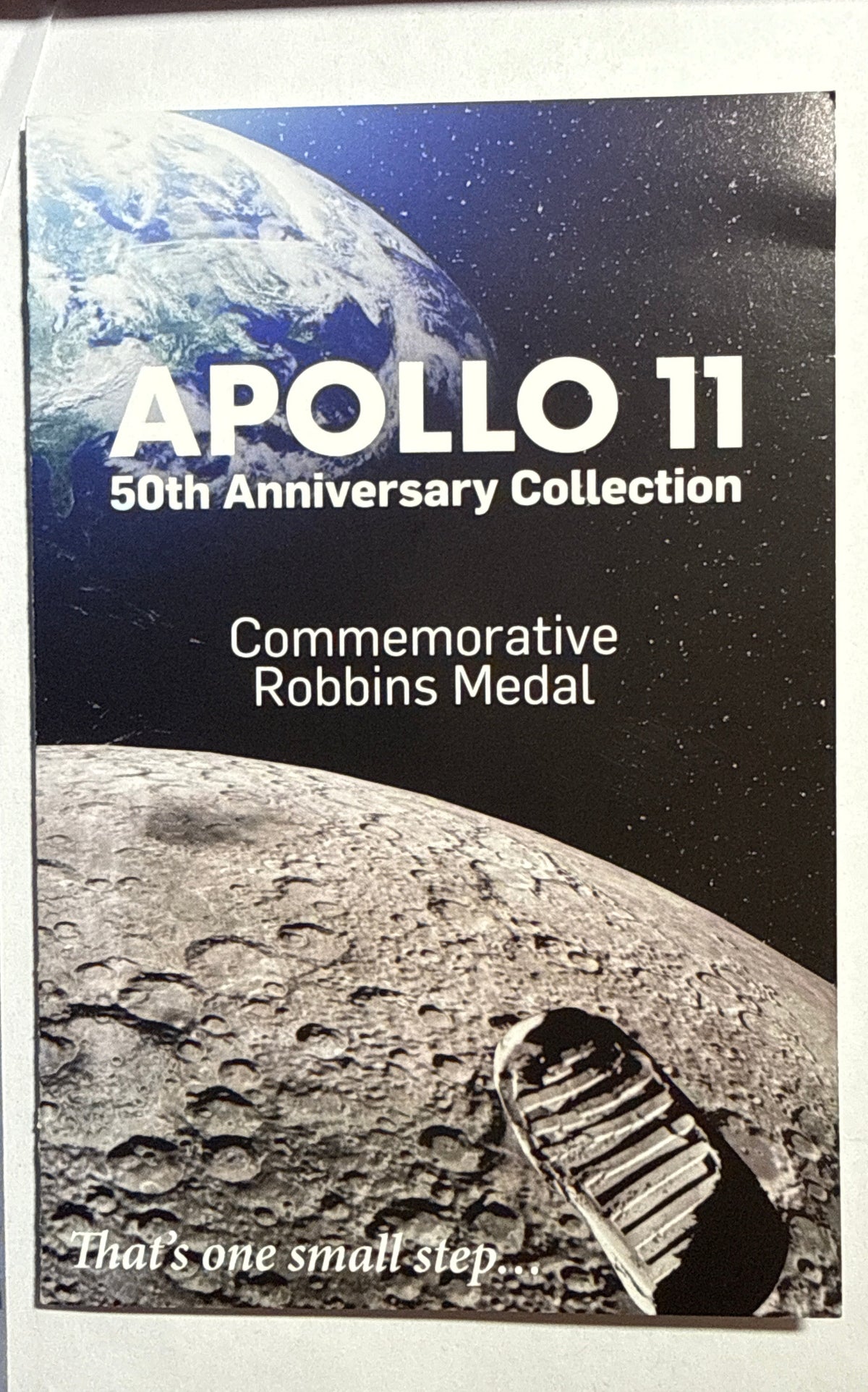 Vintage Vault: 2019 Apollo 11 50th Anniversary Robins Metal Restrike-1 oz Silver Space Flown Material NGC MS70 1-Coin Box COA