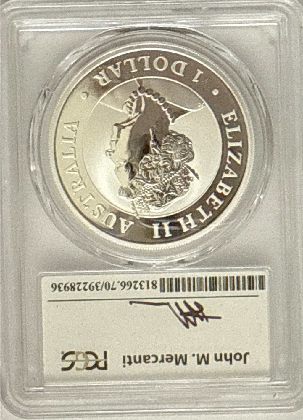 2015-P Australia $1 Silver Wedge-Tail Eagle PCGS MS70 Mercanti