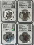 2023-S Morgan/Peace Silver Dollar 4 Piece Set NGC MS70/PF70UCAM Mercanti Hand Signed