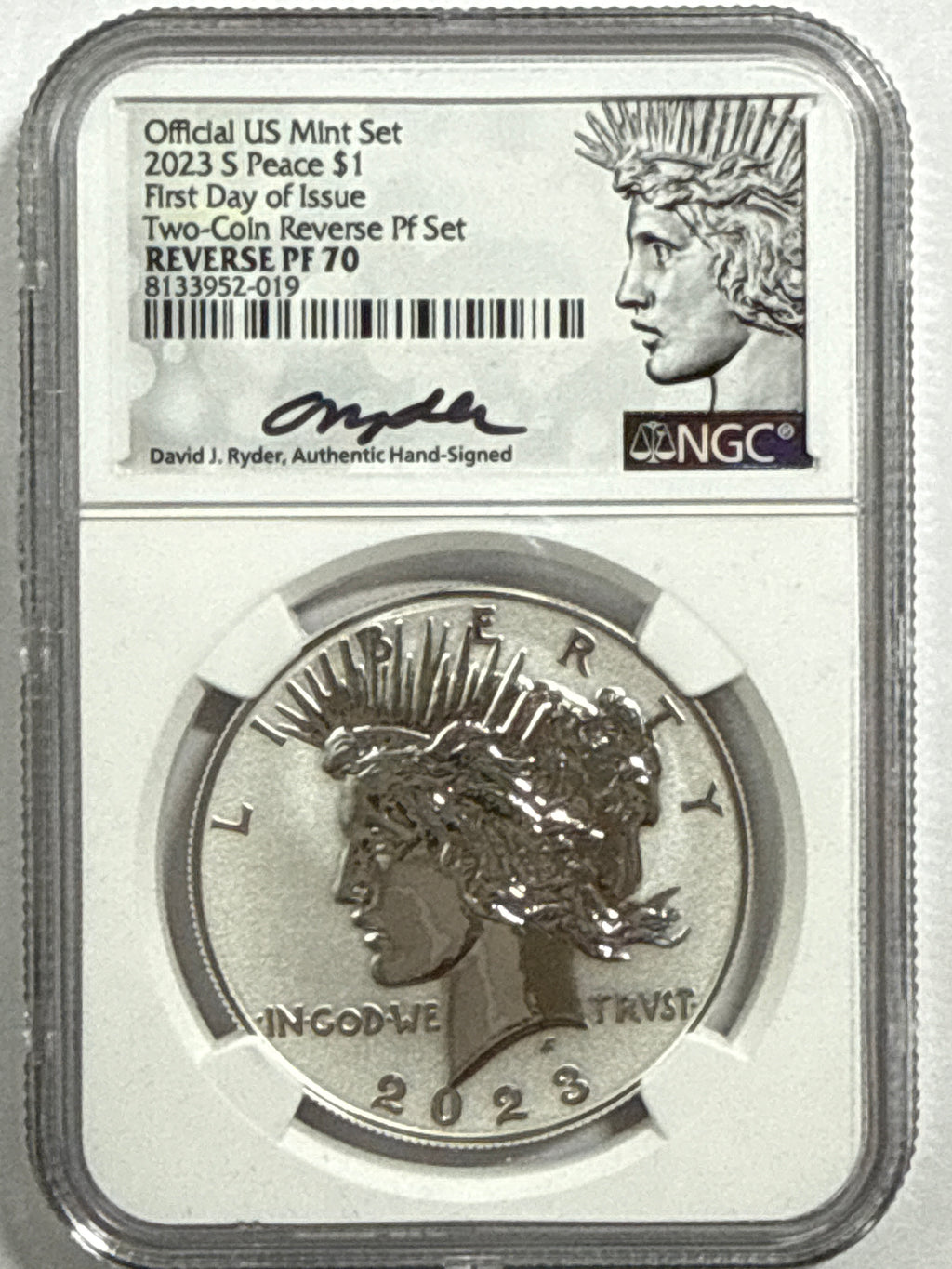 2023-S Morgan/Peace Silver Dollar 4 Piece Set NGC MS70/PF70UCAM Mercanti Hand Signed