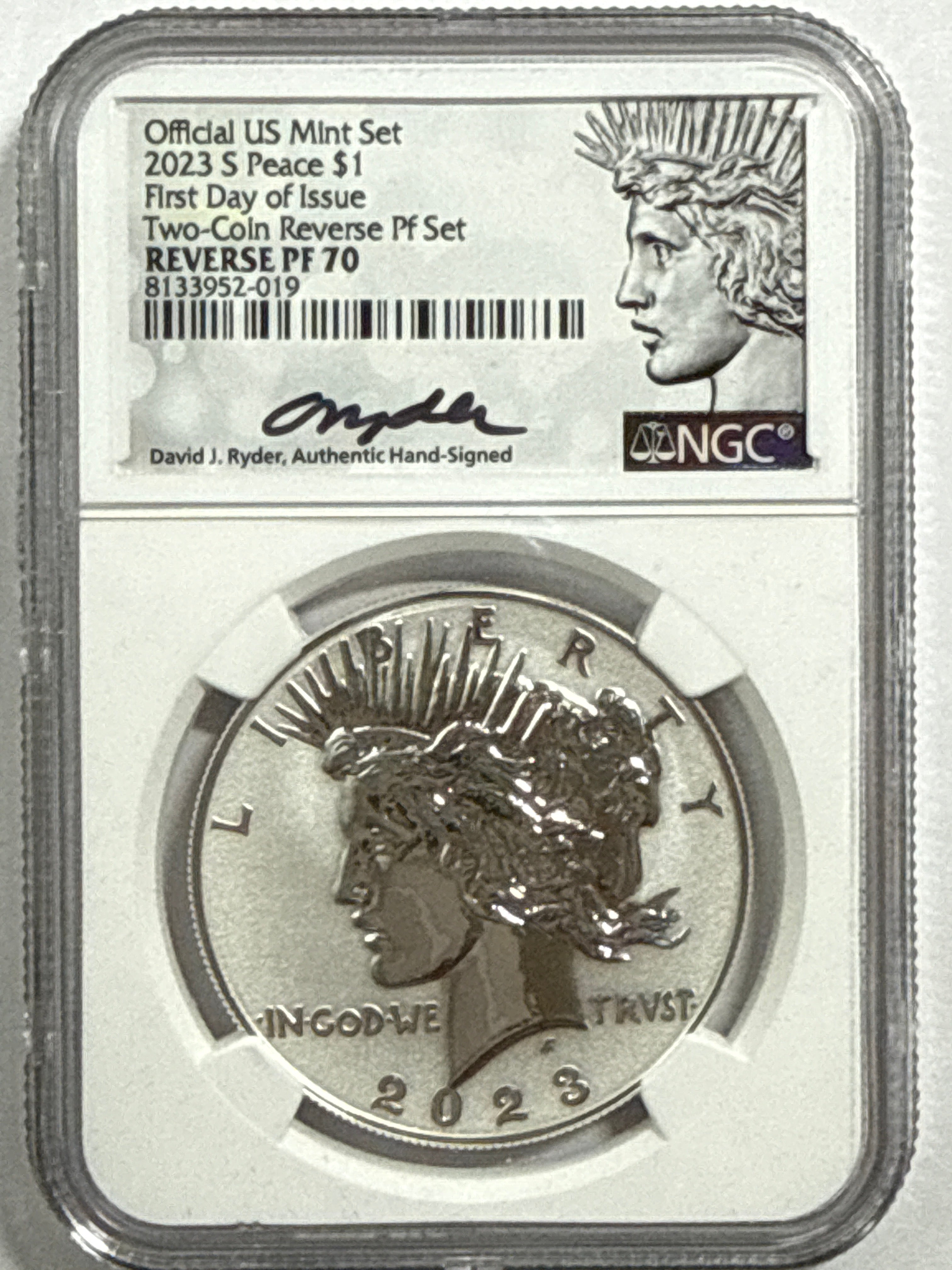 2023-S Morgan/Peace Silver Dollar 4 Piece Set NGC MS70/PF70UCAM Mercanti Hand Signed