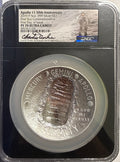 Vintage Vault: 2019 P APOLLO 11 5 OZ .999 Silver $1 NGC 50th Anniversary First 5 oz Commemorative FDI PF70 UCAM Charlie Duke Hand-Signed.