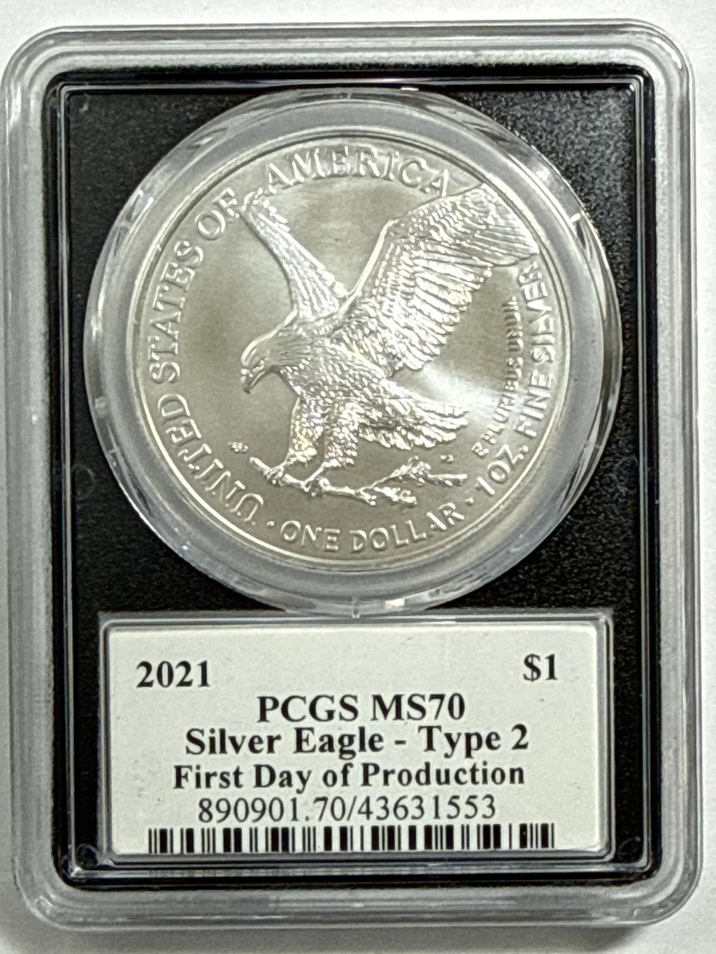 2021 American Silver Eagle 3 Piece Set T-2 NGC MS70 First Day of Production First 38 Boxes Gaudioso/Ryder/Damstra