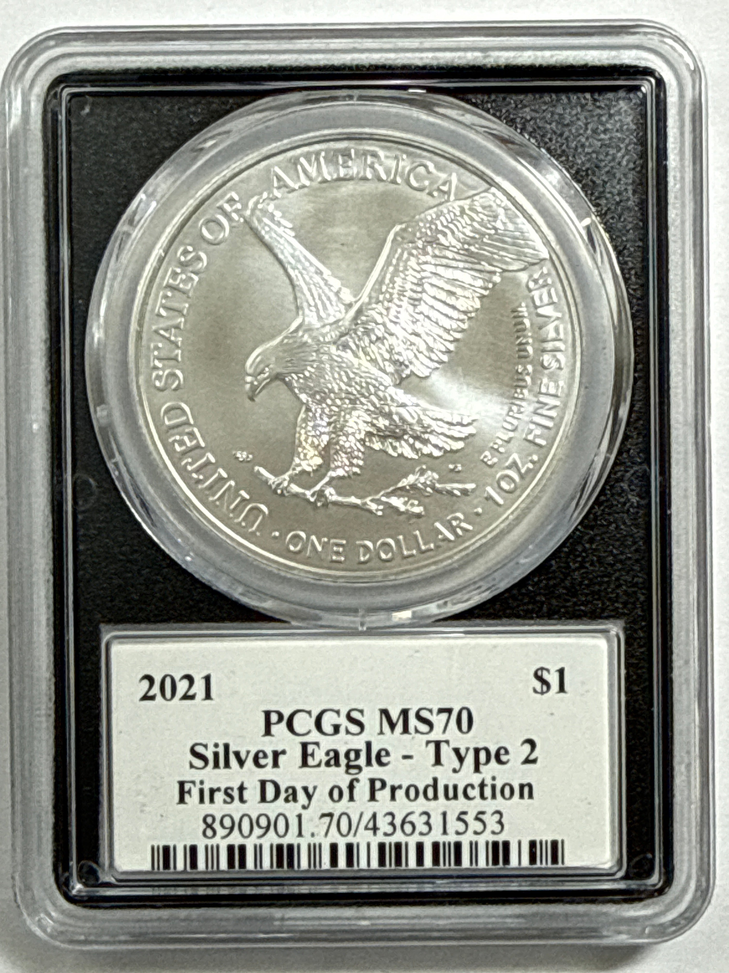 2021 American Silver Eagle 3 Piece Set T-2 NGC MS70 First Day of Production First 38 Boxes Gaudioso/Ryder/Damstra