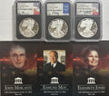 2020-S American Silver Eagle T-1 3 Piece Set NGC FDOI PF70 UCAM Mercanti/Jones/Moy Hand Signed