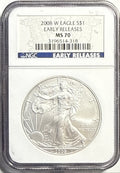 2008-W American Silver Eagle $1 NGC ER MS70
