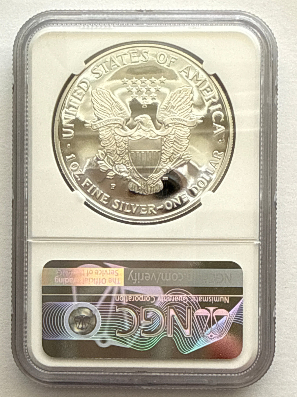 1997-P American Silver Eagle NCG 1 oz PF70 UCAM  J. M. Mercanti hand signed pop #11 Art Label