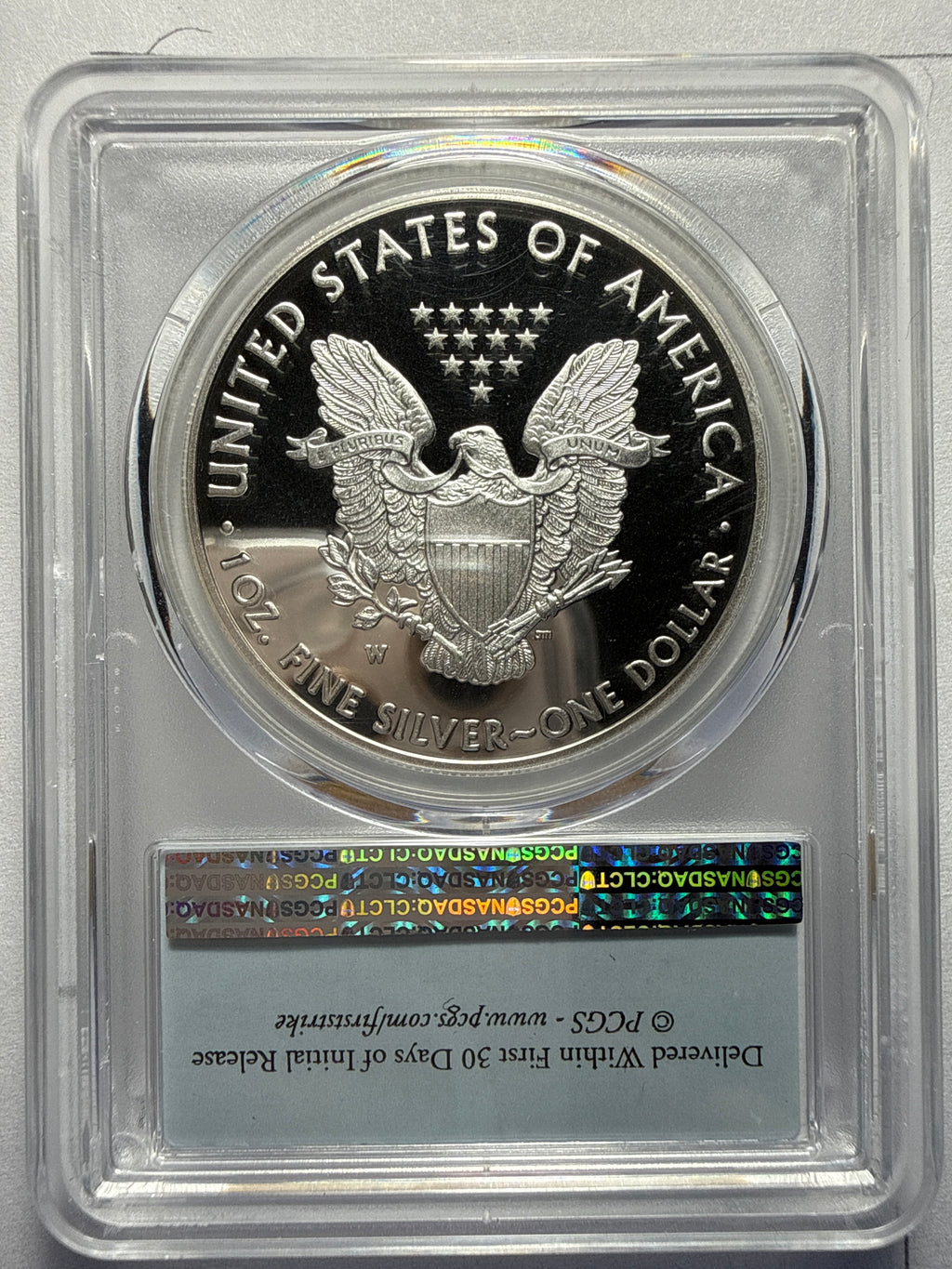 2016-W American Silver Eagle DCAM FS PR69 PCGS 30th Anniversary Lettered Edge