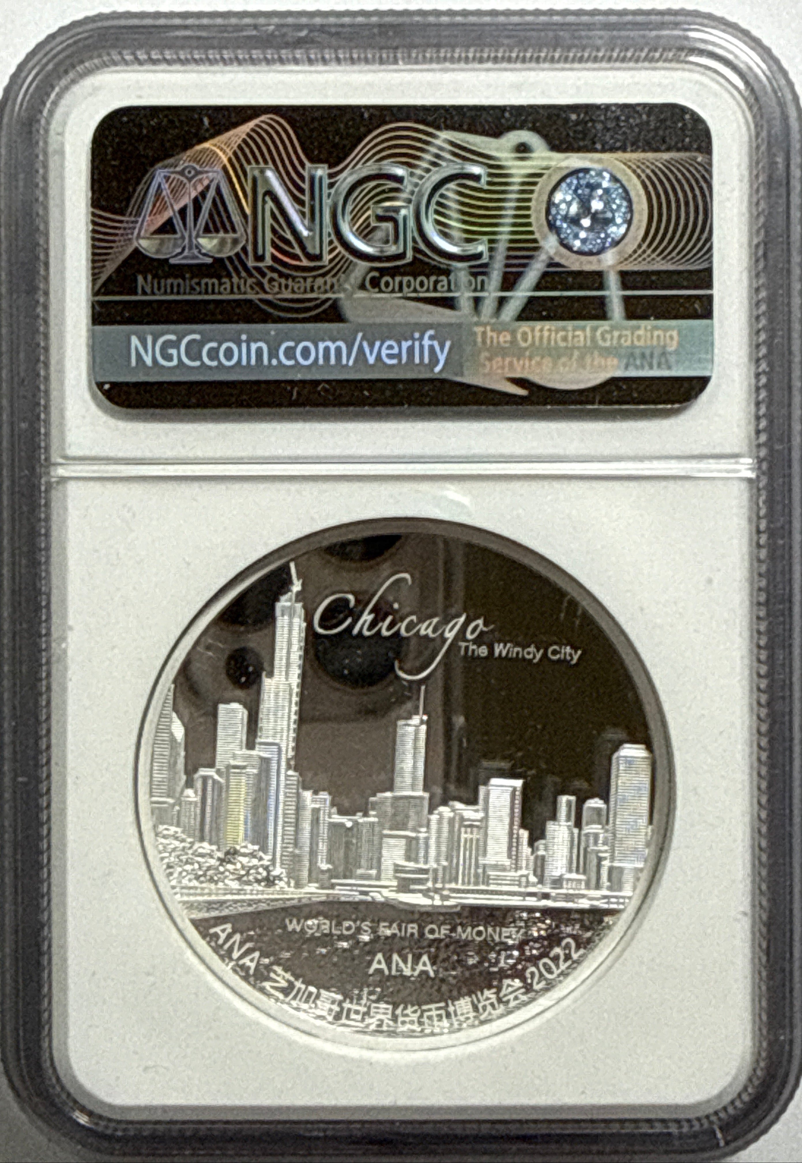 2022 China 50g Silver Panda NGC Official Mint Medal ANA World's Fair of Money FDI PF70 UCAM  ANA Label