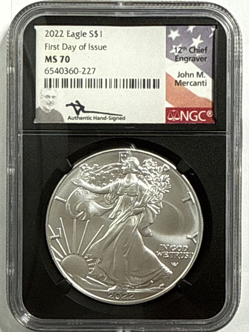2022 American Silver Eagle 5-Coin Box Set NGC MS70 FDOI FL Mercanti/Gaudioso/Ryder/jones/Damstra