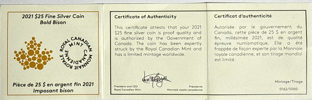 2021 Canada $25 Silver Buffalo NGC Extra High Relief First Day of Production FDI PF70 UCAM Susan Taylor Hand Signed