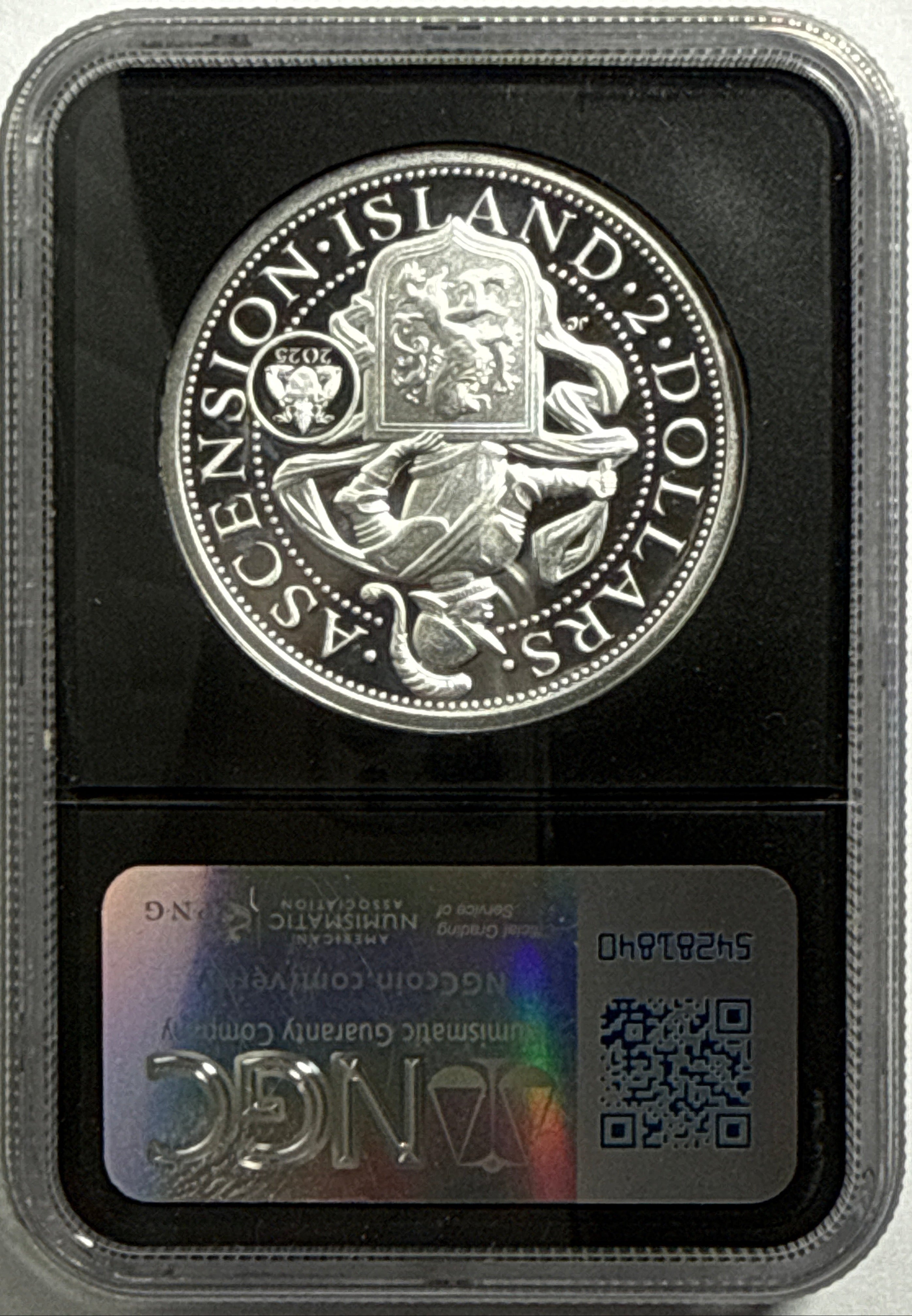 2025 2 oz Ascension $2 Silver Lion Dollar - High Relief NGC FDI PF70 UCAM Jody Clark Hand Signed