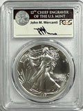 1989 American Silver Eagle PCGS MS70 John Mercanti Hand Signed Black Label