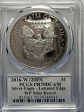 2016-W American Silver Eagle PCGS FS PR70 DCAM  Lettered Edge WP Mint Hoard Jim Peed Signed
