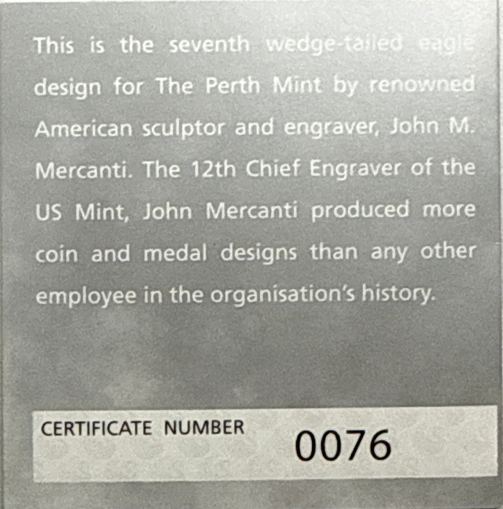 2022P Australia $1 .999 Silver Wedge-Tailed Eagle NGC Ultra High Relief FDI PF70 UCAM Mercanti