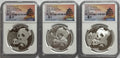 2019 (G/S/Y) China Silver Panda 10 Yuan 3-Coin Box Set NGC First Release MS70 Struck at(Shenzhen/Shanghai/Shenyang Mints) Tong Fang